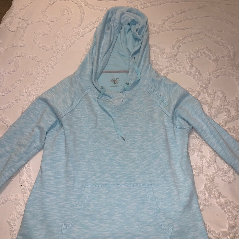 Blue size large Calvin Klein hoodie! Thin material